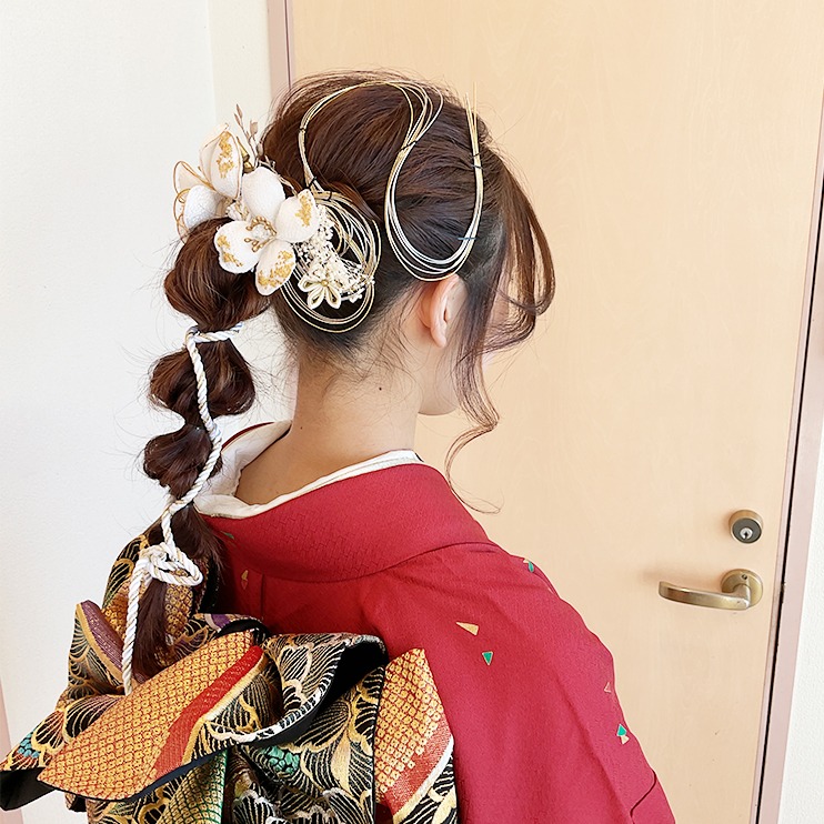 成人式2024 女性ヘアセット 着付 浜松市中区領家 ヘアーメイクアイ HairMakeAi アイ美容室